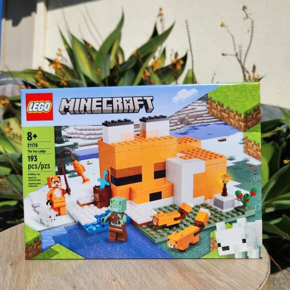NEW LEGO MINECRAFT Fox Lodge House 21178 Drowned Zombie Toy Building Set - Picture 1 of 10